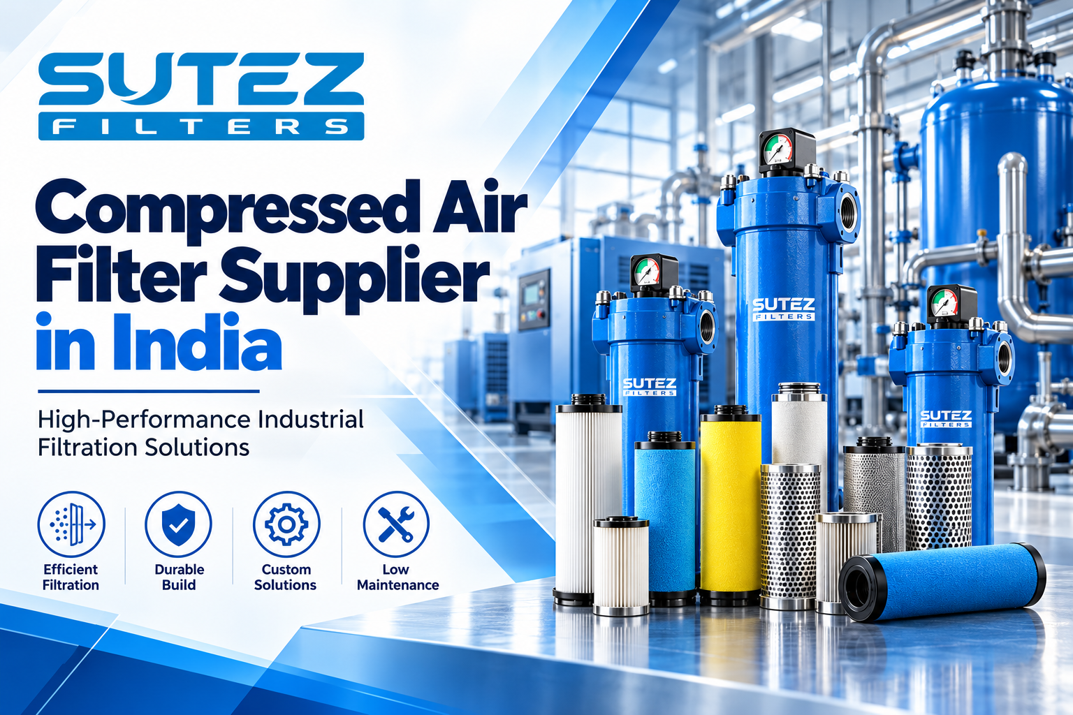 Compressed Air Filter Supplier in India | Sutez